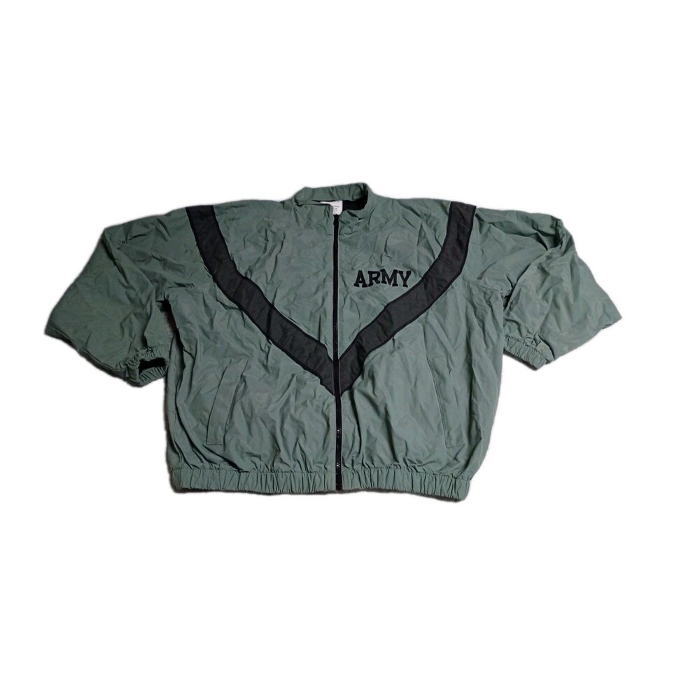 Skilcraft US Army Jacket Mens XL Regular Gray Green Nylon Full Zip Vented JWOD